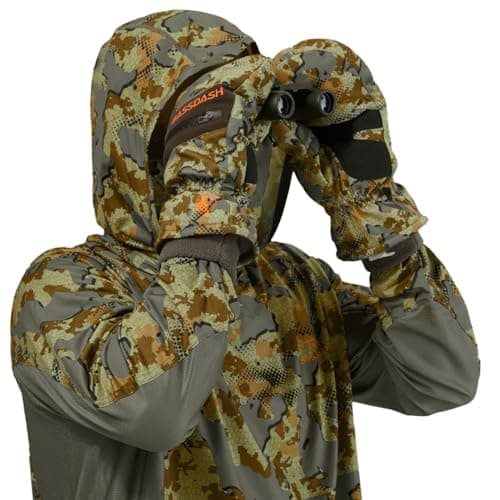 BASSDASH Men’s Insulated Mittens Winter Camo Hunting Gloves Water Resistant for Cold Weather Outdoor Activities HG04M