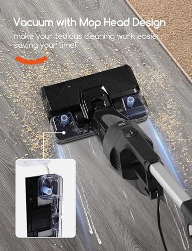 Stick Vacuum Cleaner with 3 Mop Pads Electirc Mop 600W 18kpa Powerful Suction Corded Upright Vacuum Lightweight Electric mop for Tile Hardwood Floor,Marble Cleaning