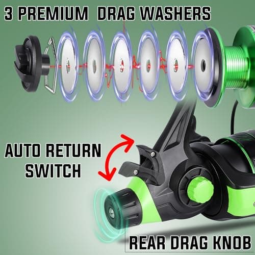 Sougayilang Surf Fishing Rod Combo IM8 Carbon 3 Piece Travel Spinning Rod with 4000 Size Spinning Reel (9'/10'/11'/12')