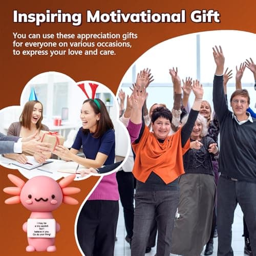 Desktop Ornaments, Christmas, Valentine's, Inspirational Gifts, for Employees, Coworkers, Staff, Teachers, Teams, and Friends Gejoy 16 Pcs Mini Rubber You Rock Figures Positive Gifts, 16 Style Novel B0FQNZSM8V