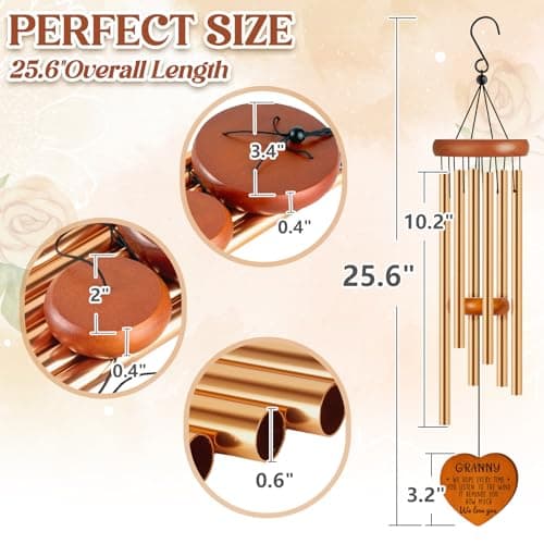 Gifts for Granny from Grandkids, Granny Gift Wind Chimes, Birthday, Retirement, Thanksgiving, Mothers Day, Grandparents Gifts from Grandchildren, Grandma Gift B0F87FQ1ZB