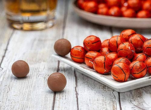 Madelaine Basketball Party Favors - 40 Individually Wrapped Milk Chocolate Basketball Candy - Basketball Team Gifts & Decorations (1/2 LB)