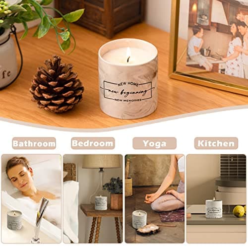 Freejac House Warming Gifts New Home Housewarming Gift for Women Men Friend New Home Gift Ideas New Homeowner Gifts House Warming Decoration Party Decor Porcelain Ceramics Scented Candle B0B66HD4PW