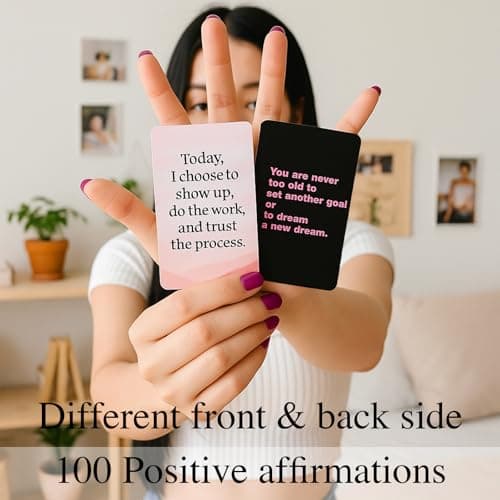 Badass Affirmation Cards for Women – 100 Daily Motivational Inspirational Cards for Self Care Positive Healing– Funny Birthday Gifts for Her Friends Teens