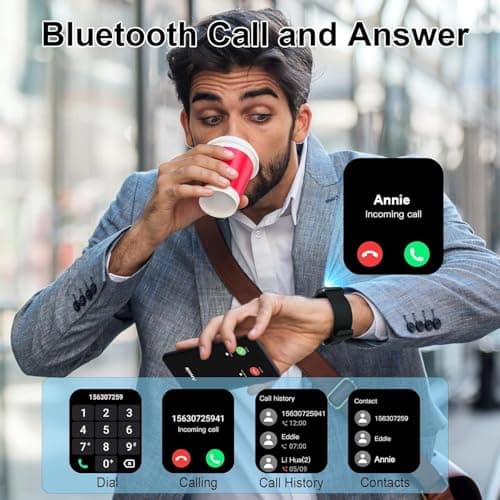 Smart Watch for Men Women(Answer/Make Calls), 2026 New 1.85" HD Smartwatch, Fitness Tracker with 110+ Sport Modes, IP68 Waterproof, Heart Rate/Sleep/Step Monitor, Activity Tracker for Android iOS