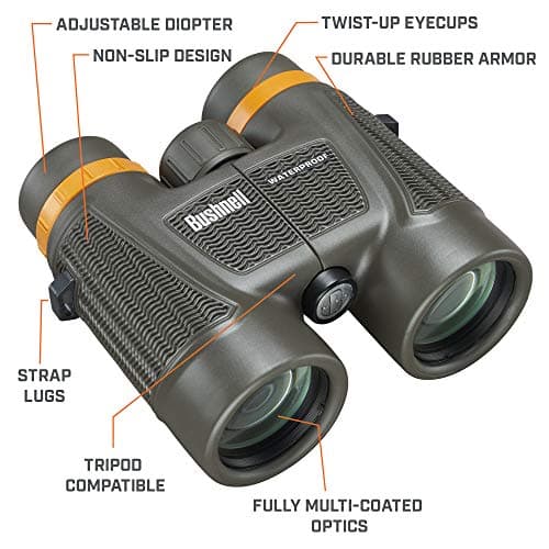Bushnell H2O Xtreme 10x42 Compact Waterproof Binoculars - Fully Multi-Coated Lenses, Anti-Fog, High-Performance Optics for Hunting, Birdwatching, Fishing, Boating, and Travel