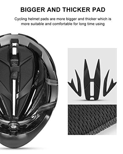 ROCKBROS Adult Bike Helmet Streamlined Aerodynamic, Comfortable Y - Shaped Strap Cycling Helmet for Larger Head Men Women Reflective Adjustable Webbing for Road & Mountain Biking