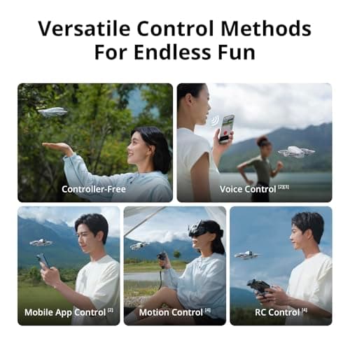 DJI Neo Three-Battery Combo, Mini Drone 4K UHD Camera for Adults, 135g Self Flying Drone That Follows You, Palm Takeoff, Subject Tracking, QuickShots, Stabilized Video (Controller-Free)