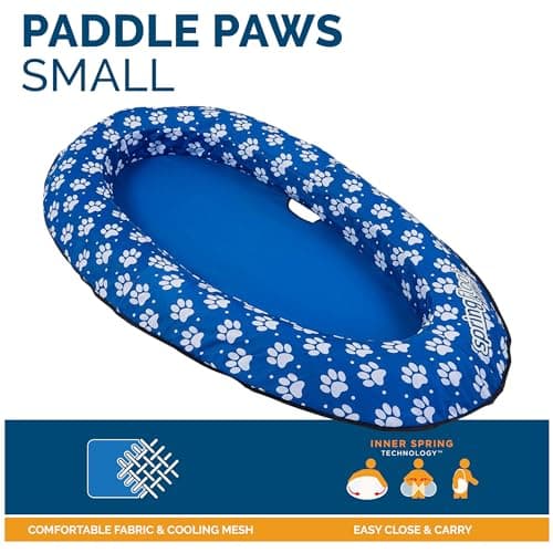 SwimWays Paddle Paws Spring Float Dog Raft, Small (0-65 lbs.)
