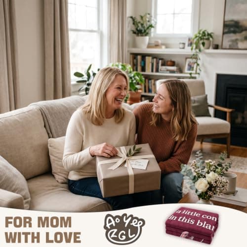 Fun Gifts for Mom on Birthday Mother's Day,Flannel Material ,Suitable for naps and rest,Size:60 x 50 in,Mom Stocking Stuffers Mom Flannel Blanket,Gifts for Mom from Daughter Son on Christmas B0HFN8TCLZ