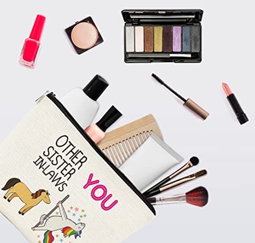 EXUQO Sister in Law Gifts,Funny Makeup Bag,Gift for Sister,Sister In Law Birthday Gifts,Funny Sister in Law Gifts,Graduation Wedding Gift for Sister Friend Cosmetic Bag Pouch