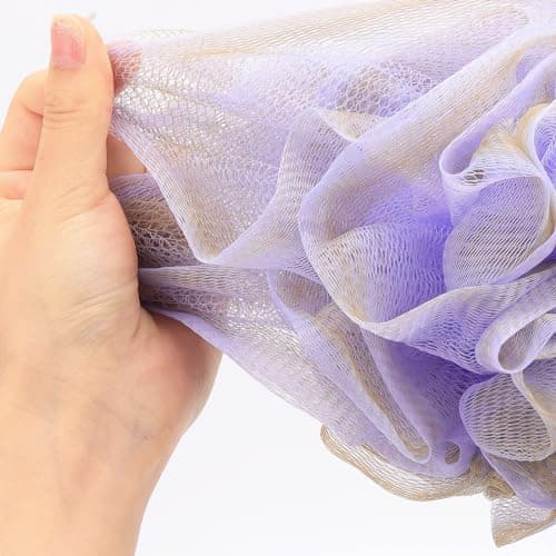 Tbestmax 4 Pack Bath Sponge Pouf Shower Loofah Body Scrubber Exfoliator, 60g/Piece - 4 Colors