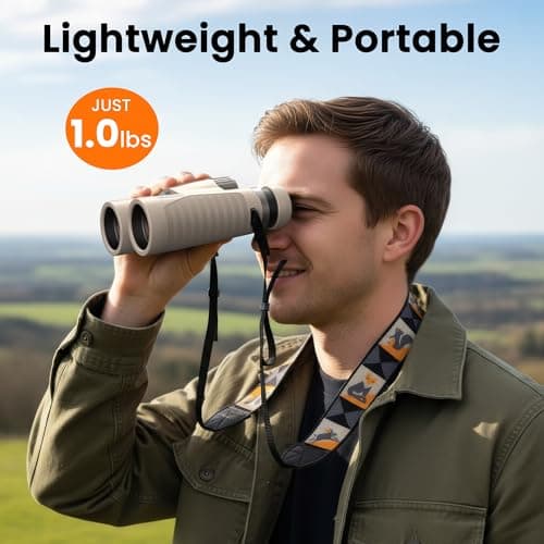 8x42 HD Binoculars for Adults High Powered with Phone Adapter and Tripod, Super Bright BAK4 Prism Waterproof Binoculars for Bird Watching Hunting Hiking Safari Travel Sports