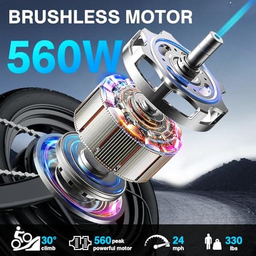 Electric Bike for Adults and Teens, 520W-560W Motor, 20-24MPH, 32 Miles Range, 48V 10Ah Battery, 3-Level Pedal Assist, 14" Foldable Mini Electric Bicycle, UL 2849 Certified