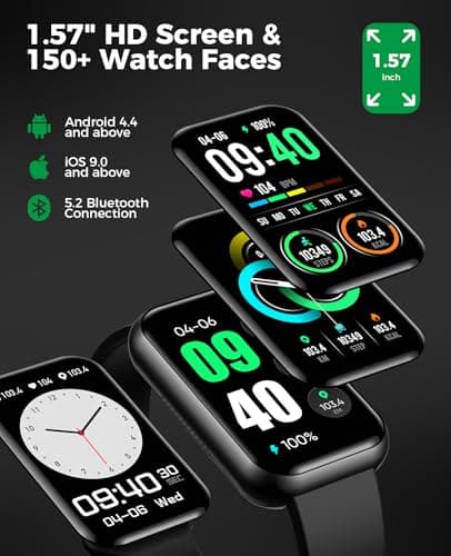 Smart Watch Fitness Tracker (Answer/Make Call), 24/7 Heart Rate Spo2 Blood Pressure Monitor Sleep Tracker, 114 Sports Modes Pedometer Calorie Step Tracker, Waterproof Activity Tracker for Women Men
