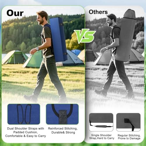 VTOY Portable Camping Chair with Canopy - Folding Chair with Canopy, Durable 600D Oxford Canopy Chair for Camping, Beach, Picnics, Fishing & Sports