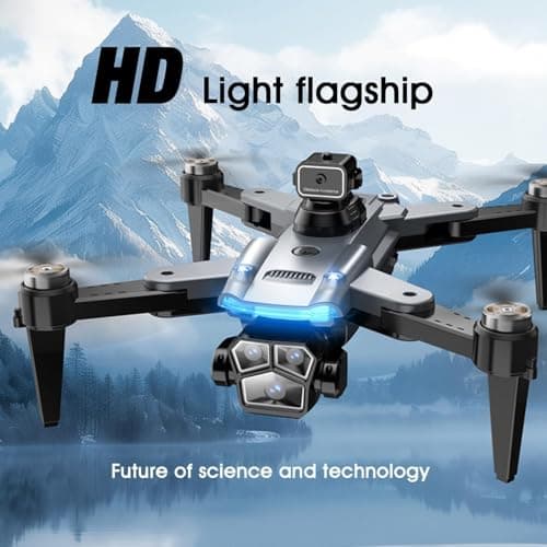 4K Drone with Camera for Adults, FPV Foldable Quadcopter with 4.3" Screen Remote Controller, Brushless Motor,Obstacle Avoidance,Under 249g,One-Key Takeoff & Auto Follow,2Batteries,Portable HD Drone