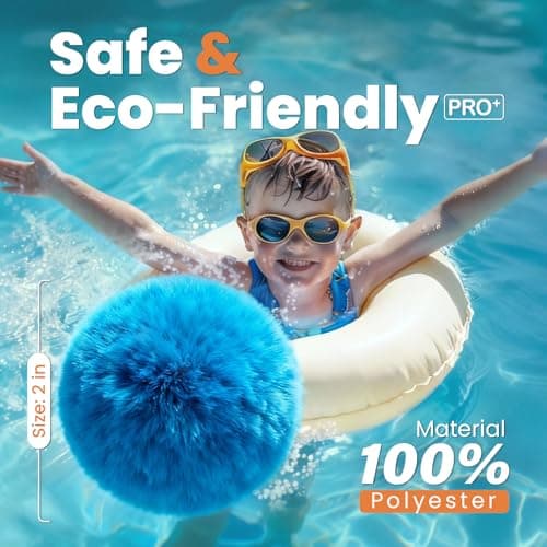 3.1 lbs Pool Filter Balls for Sand Filters, Reusable Blue Filter Media Balls for All Sand Filter Systems, Efficient & Lightweight Pool Sand Filter Balls, Replaces 100 lbs Pool Filter Sand