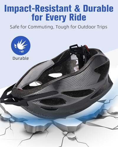 Zacro Adult Bike Helmet Lightweight for Men Women Comfort with Pads&Visor, Certified Bicycle Helmet for Adults Youth Mountain Road Biker