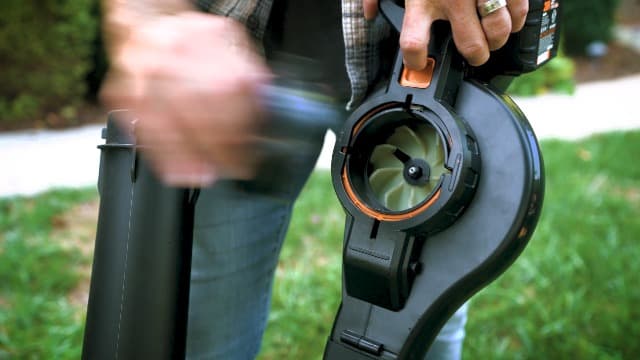 WORX WG583 40V Cordless Leaf Blower, 3 in 1 Blowers for Lawn Care with Vacuum & Mulcher, Electric Blower with Brushless Motor & 2 Speed Control, 2 Batteries & Charger Included