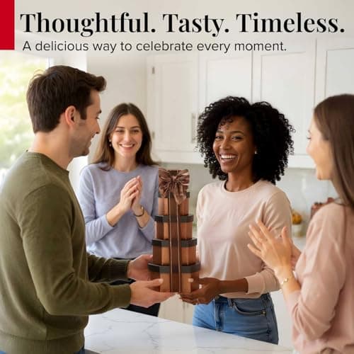 Get Well Basket Tower – Care Package with Gourmet Snacks for Women & Men, After Surgery Gifts, Thinking of You Treats, Feel Better Soon Gift Box by Broadway Basketeers