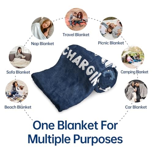 Husband Birthday Gift, Anniversary Christmas Fathers Day Wedding Gifts for Husband from Wife Funny Gifts for Husband, Husband is Charging Sloth Blanket, 60" x 50" B0DNMGNFVF