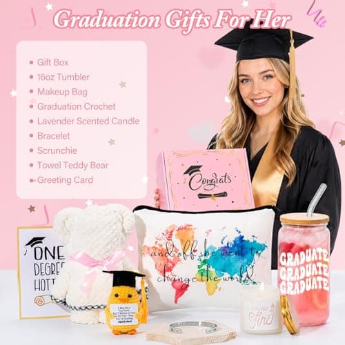 Frerdui Graduation Gift for Her, Class of 2026 Graduation Gifts Basket Box for Women, Senior High School College Grad Gift Set for Daughter Sister Friend, She Believed So She Did B0GVCLKH93