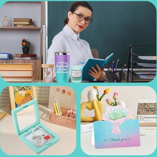 Teacher Gifts for Women, Christmas Teacher Appreciation Gifts from Student, Best Teachers Tumbler, Acrylic Plaque, Back to School Birthday Retirement Thank You End of Year Gift for Teachers