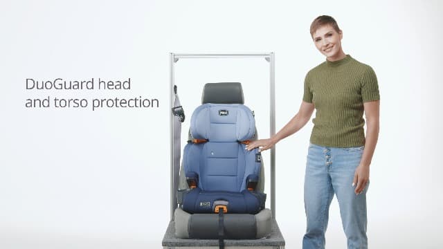 Chicco KidFit ClearTex Plus 2-in-1 Belt-Positioning Booster Car Seat, Backless and High Back Booster Seat, for Children Aged 4 Years and up and 40-100 lbs. | Lilac/Purple