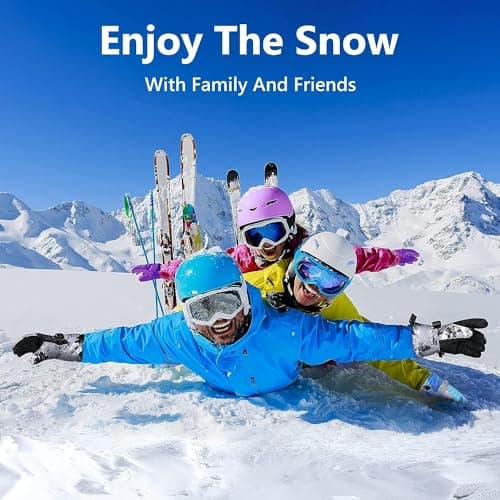 Odtmger Ski Gloves, Warmest Waterproof and Breathable Snow Gloves for Cold Weather, Fits Both Men & Women,for Parent Child Kids Outdoor