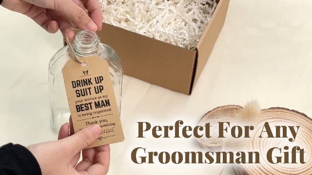 10 tags total, will you be my groomsman ask, best man proposal, wedding party gift, pairs with a gift box STOFINITY Groomsmen Proposal Tags, 8 Groomsman and 2 Best Man Cards B0DJX3NVT5