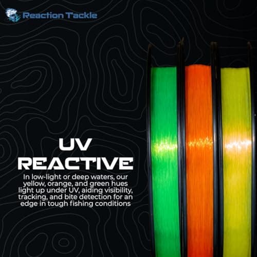 Reaction Tackle Monofilament Fishing Line - Premium Nylon Mono Line, Strong & Abrasion-Resistant, Low Memory for Smooth Long Casts - Freshwater & Saltwater