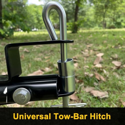 Grass One 44 Inch Tow-Behind Lawn Sweeper with 25 Cu.Ft Hopper Bag, Adjustable Brush Height & Easy Dump-from-Seat – Picks Up Leaves, Grass & Yard Debris, Garden Gift