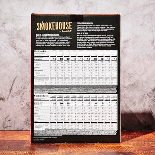 Smokehouse by Thoughtfully Ultimate Grilling Spice Set, Grill Seasoning Gift Set Flavors Include Chili Garlic, Rosemary and Herb, Lime Chipotle, Cajun Seasoning and More, Pack of 20