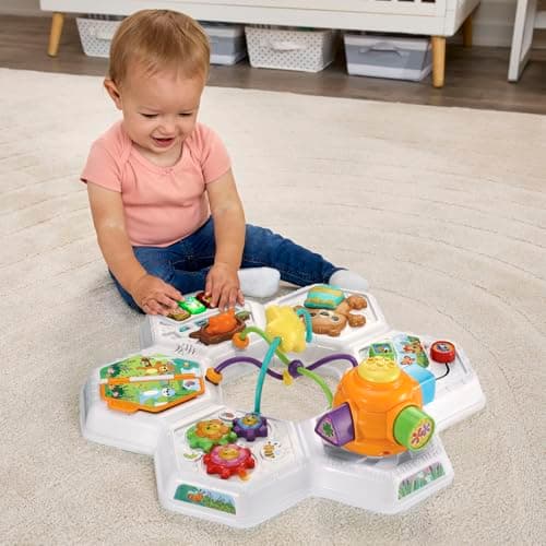 VTech Buzz and Learn Activity Table with Seven Interactive Play Zones, Blue