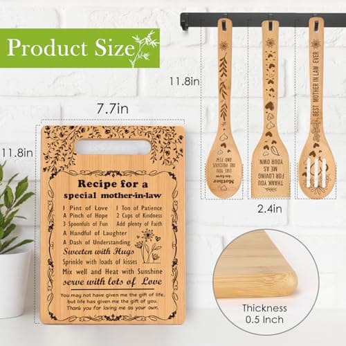 from Daughter Son in Law Best Mother in Law Birthday Christmas Wedding Gift to My Mother in law Cutting Boards Set Great Gifts for Mother in law Mother of the Bride Groom Gifts B0CG3KJ9S8