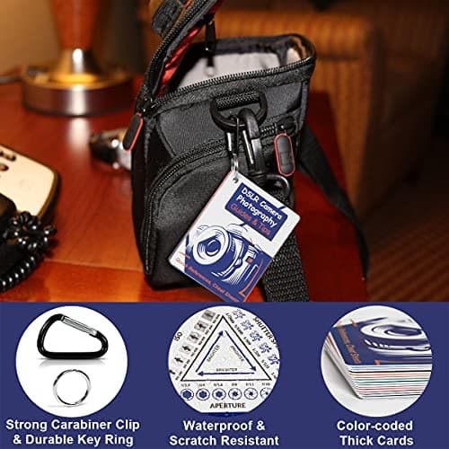 DSLR Cheat Sheet Photography Accessories Camera Accessories for Canon Nikon Sony Photography Gifts for Photographer Quick Reference Cards Guides Tips Settings Exposure Modes Composition And More 4×3in