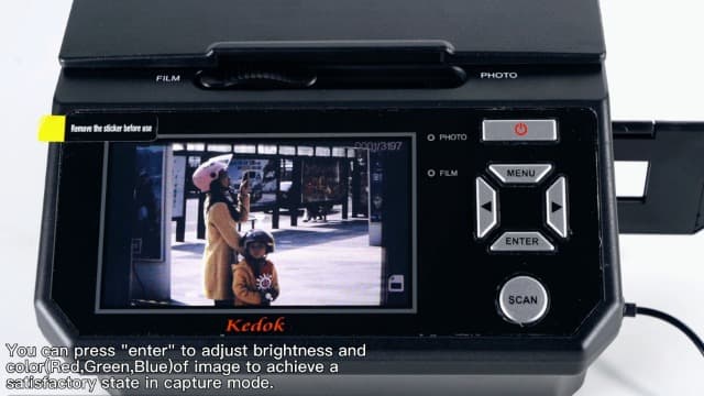 KEDOK Photo,NameCard,Slide & Negative Scanner with Large 5" LCD Screen,Film and Slide Digitizer-Convert 35mm,110 Film/Photo(3R,4R,5R)/NameCard to 22MP Digital JPEG-8GB SD Card Included