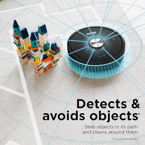 Shark RV2310AE Matrix Self-Emptying Robot Vacuum with Bagless, 45-Day Capacity, Self-Cleaning Brushroll for Pet Hair, No Spots Missed on Carpets & Hard Floors, Precision Home Mapping, Wi-Fi, Black