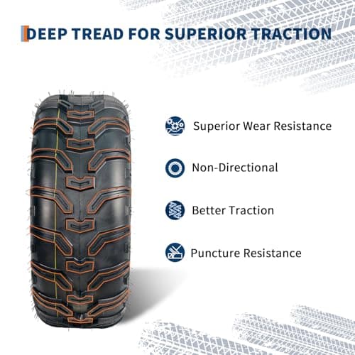 Garvee 2 Pack 24x10-11 ATV UTV Tires 4-Ply All-Terrain Tubeless Tires for Daily Work, Hunting & Recreational Riding on ATV, UTV, Quad and 4 Wheeler