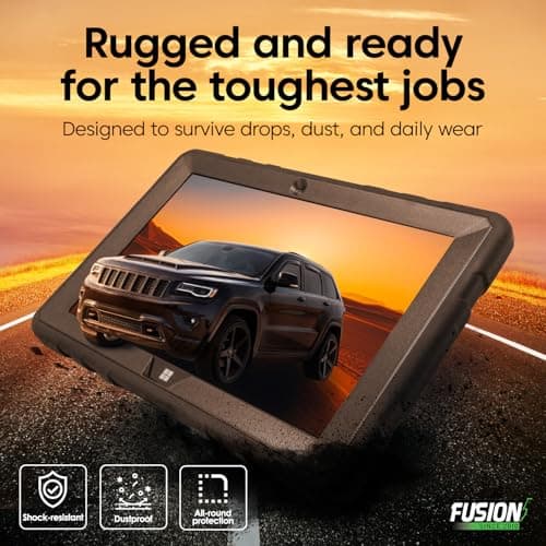 Fusion5 Built in USA 10.1” Windows 11 Professional Rugged Tablet PC - 12GB RAM, 512GB SSD, Intel 13th Gen, Full HD Windows Tablet Computer, HDMI, USB C - 2 Year Full Warranty with Accidental Damage