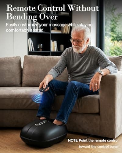 Shiatsu Foot Massager for Plantar Fasciitis with Heat & Remote Control, For Tired Feet, Seniors, Officer, Gifts for Women Men CuPiLo Foot Massager FSA Eligible HSA, 5 Compression Levels & Deep Kneading B0D25QHBS8