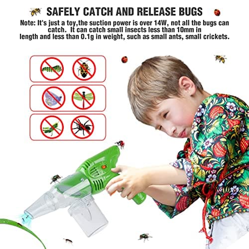 PLAY Bug Vacuum for Kids,Bug Catcher kit for Kids,Eco-Friendly Bug Suction Toy Vacuum with Magnifying Glass Viewing Chamber, for Boys Age 4+