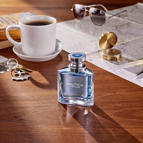 Nautica Voyage Eau De Toilette, Cologne and Fragrance For Men, Fresh, Romantic, Fruity Scent Woody, Aquatic Notes of Apple, Water Lotus, Cedarwood, and Musk Ideal Day Wear, Long Lasting 3.3Fl oz