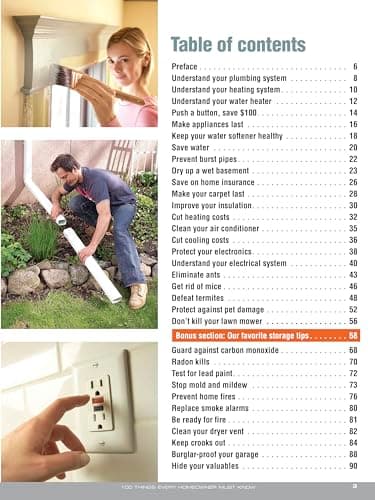100 Things Every Homeowner Must Know: 100 Expert Tips to Save Money, Solve Problems, and Improve Your Home (Family Handyman 100) 1621452204