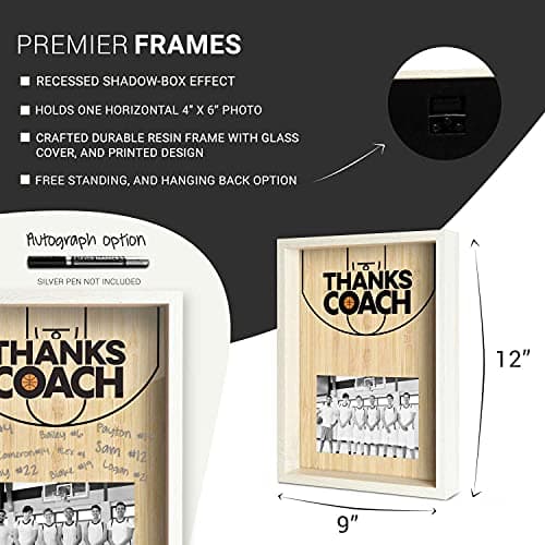 ChalkTalkSPORTS Premier Basketball Photo Frame | Thanks Coach