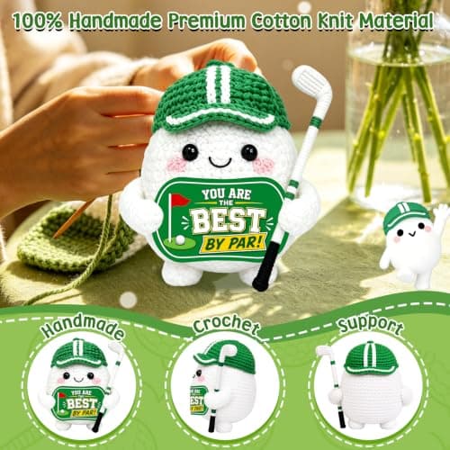 Unique Golfing Gifts for Male Boss Dad Teen Boys Gag Golf Accessories Birthday Christmas Positive Crochet Golf Decor Funny Golf Gifts for Men Women Him Bosses Day Golf Ball Gifts for Golfers B0H4Z7QN2X