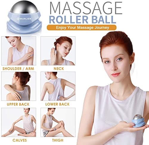Ice Therapy Massage Roller Ball, Manual Massager for Trigger Point, Deep Tissue Massage, Alleviating Muscle Tension and Pain Relief, Suitable for Neck, Back, Shoulders, Arms, Legs, Thighs etc.