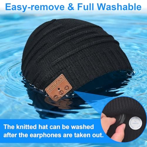 Bluetooth Beanie Hat,Unique Christmas Tech Gifts for Boyfriend Husband Him Men Women Teen Boys Girls Teenage Coworker Stocking Stuffers Secret Santa Best Friend Birthday Gifts B07FVK8KWW