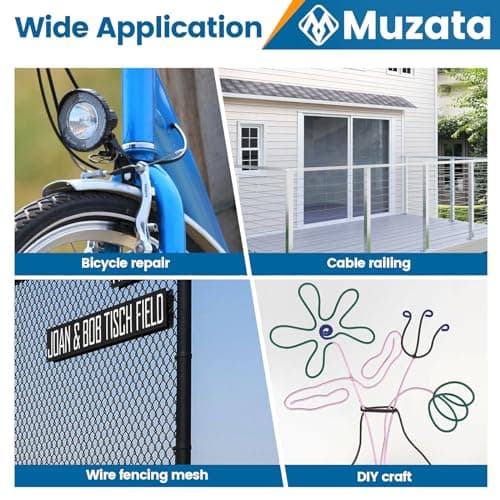 Cut up to 5/32"(4mm) Wire Ropes and Cables, For Cable Railing & Bicycle Brake Repair & Other DIY Projects, Neatly Cutting Muzata Cable Cutter for Cutting up to 5/32" Wire Ropes and Cables CR12 B06XCX2LL7